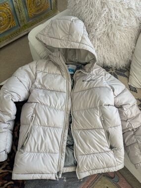 Columbia Kids Cream Puffer Jacket with Hood